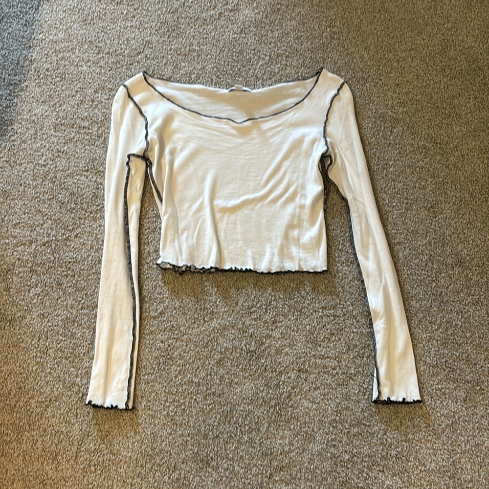 Top shop long sleeve cropped top